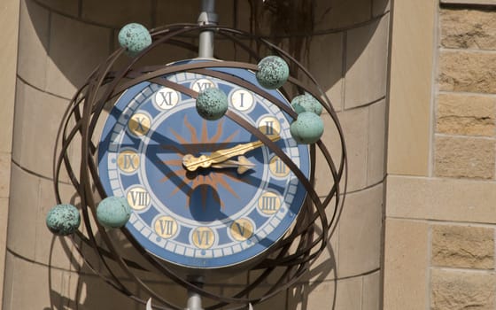 An Ornate Clock showing the Movement of the Panets