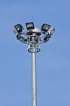 floodlight that  against blue sky