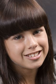 closeup of a cute young girl