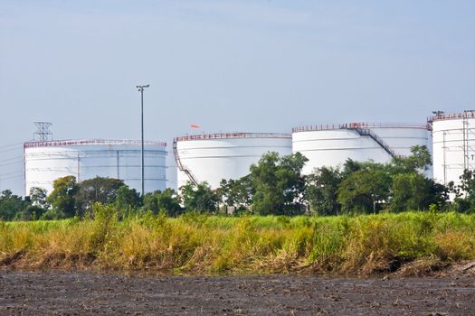 Oil storage tanks in Thailand