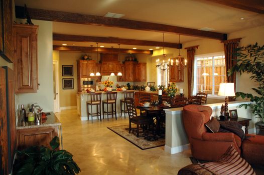 Modern kitchen in new development in Northern California
Modern living room setting