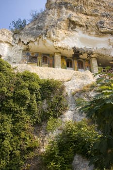 monastery exterior, Basarbovo Rock Monastery “St. Dimitrii of Basarbovo”, Bulgaria