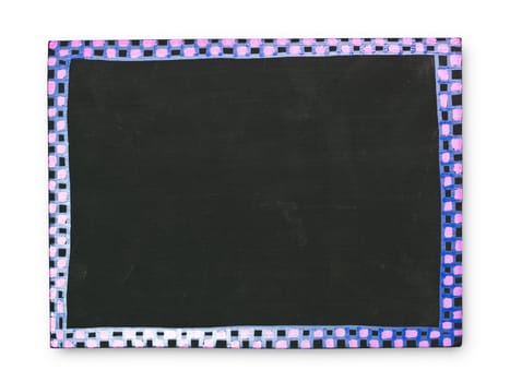 empty blackboard with color frame