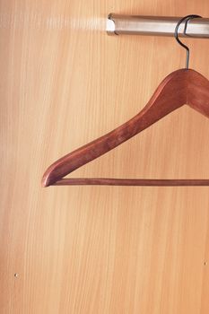 An empty clothes hanger. Sales concept.