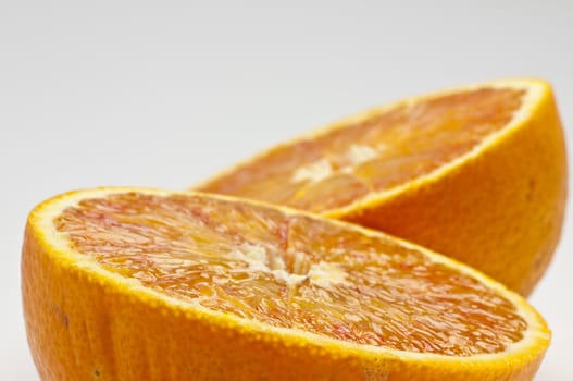 closeup of a blood orange