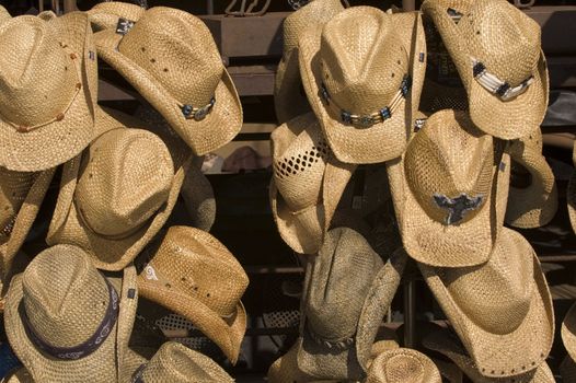 Straw hatsat a vendor on Venice beach