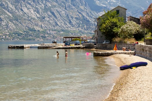 Bay of Kotor beauty UNESCO place. Summer day. Montenegro.
