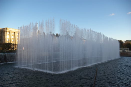 photo of the beautiful fountain with streem of water