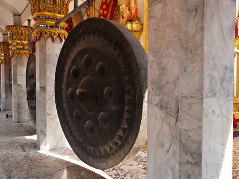 old gong in thai temple