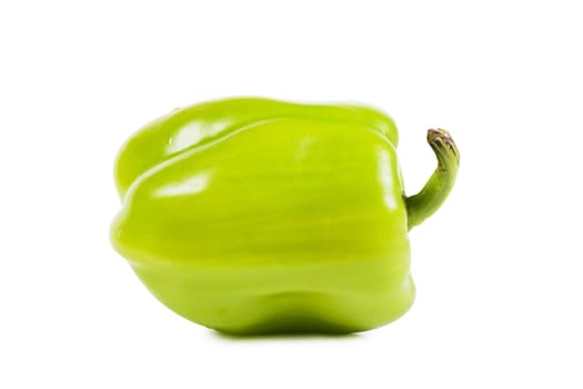 Sweet green pepper isolated over white background