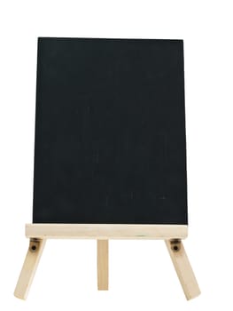 empty blackboard with tripod wooden