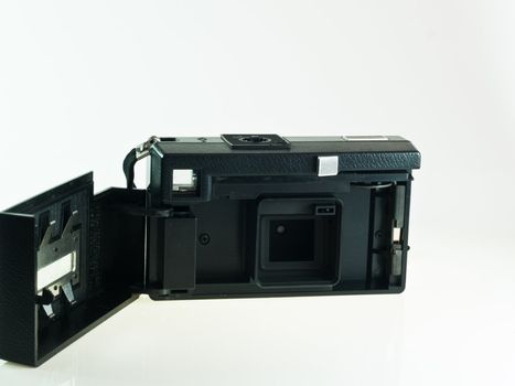 Back side of Old camera isolated