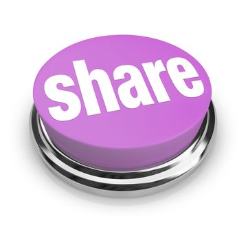 A purple button with the word Share on it, symbolizing sharing, gifting and generosity