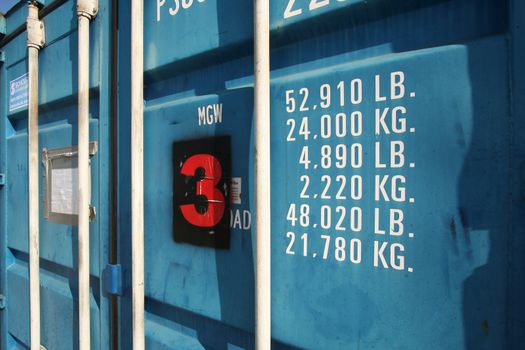 Detail of a container