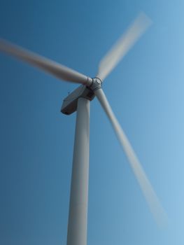 Wind turbines spinning