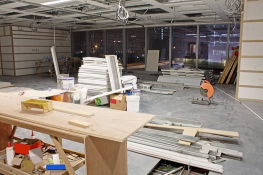 Interior construction site 