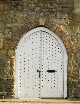 Old Arched door to cotage attached to chapel in Dorset England