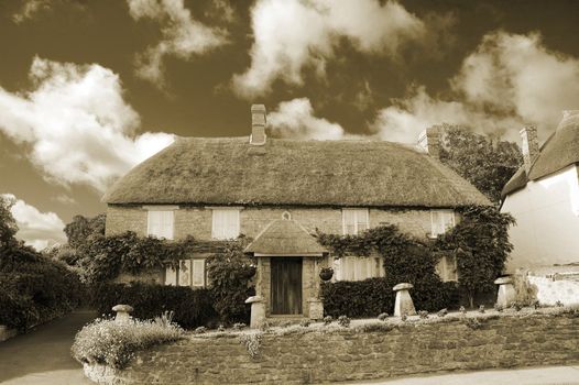 Cottage in the village of Chideock in Dorset, England