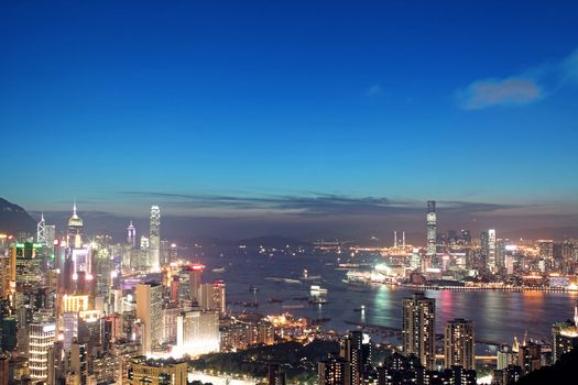 Sunset in Hong Kong 