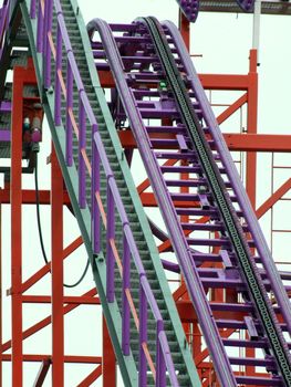 Close-up of a rollercoaster - outdoor shot