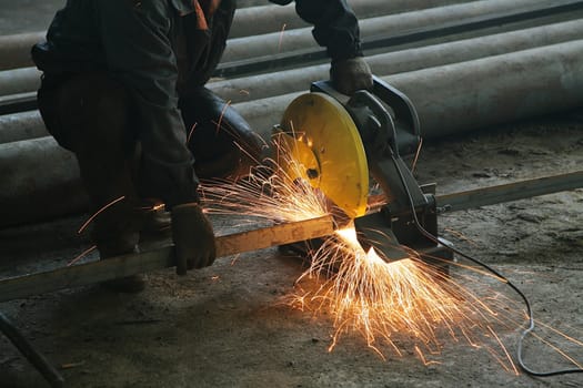 Processing of metal at a modern factory