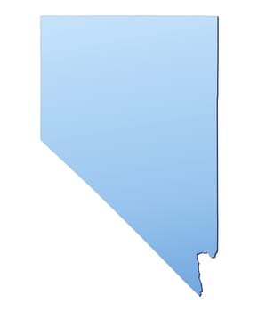 Nevada(USA) map filled with light blue gradient. High resolution. Mercator projection.