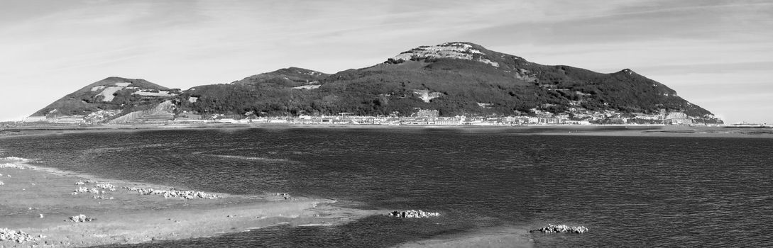 panorama of santona, spain and the entrance of a bay