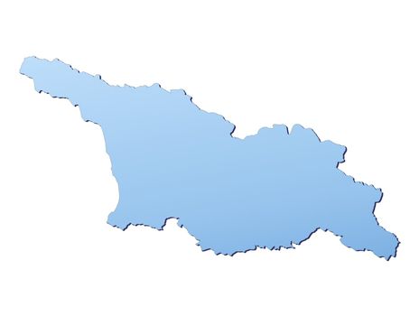 Georgia map filled with light blue gradient. High resolution. Mercator projection.