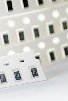 Here are resistor chips in SMD style.