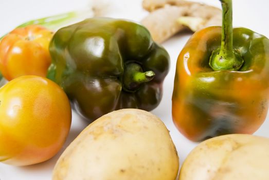 Newly harvested vegetables from the farm                                