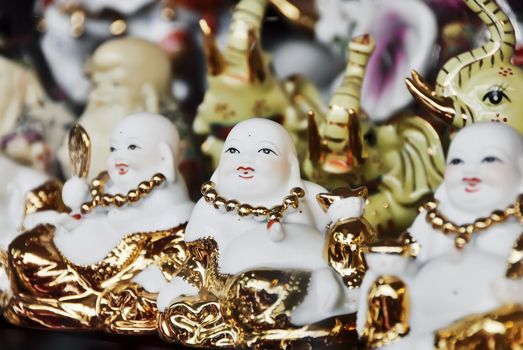 White Buddha for sale in a store in Chinatown 