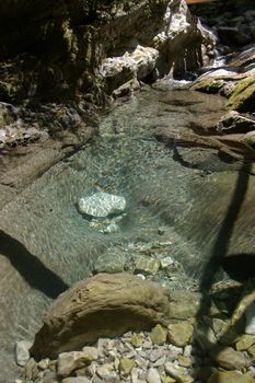 photo of the transparent creek with pure water