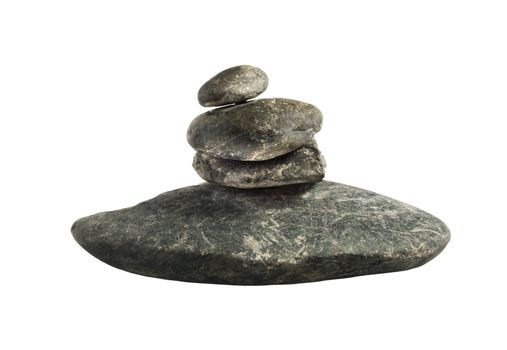 Four pebbles in a pile