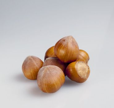 Isolated nuts on a white background
