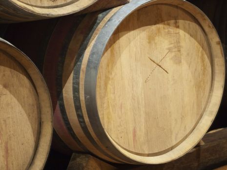Barrels in a cellar