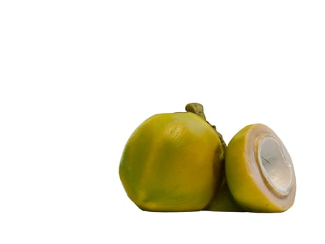 Green Coconut isolated on white background