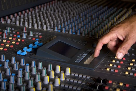 Pro mixing pult at a recording studio