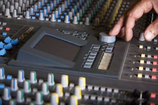 Pro mixing pult at a recording studio