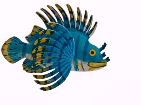 lion fish sculpture on white background