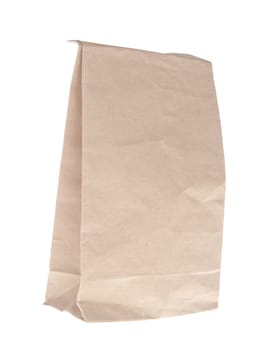 Paper bags on white background