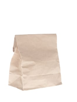 Paper bags on white background