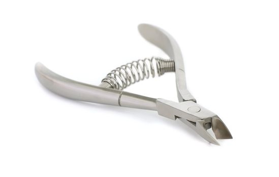Cuticle clipper on white background