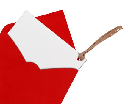Red letter isolated on white background