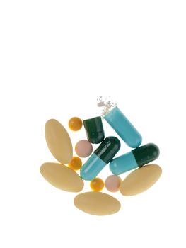 Colorful tablets with capsules