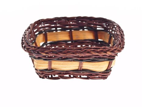 Wicker Basket On White Background