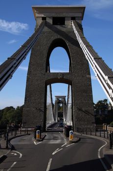 Approaching the suspension bridge from Clifton in Bristol
