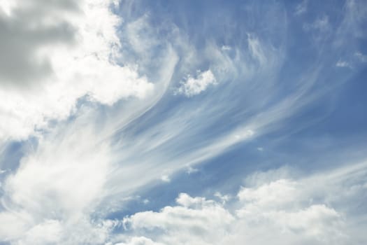 Heavens. Beautiful cloudscape, warm fine summer day