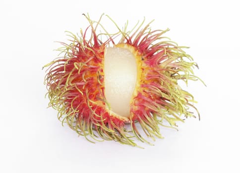 Rambutan fruit isolated on white background