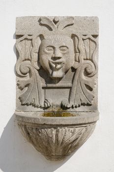 Fountain in a white wall, Penafiel, Portugal.