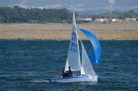 AVEIRO - AUGUST 27: Participant boat on thes competition during the 49th Cruzeiro da Ria August 27, 2011 in Aveiro, Portugal.